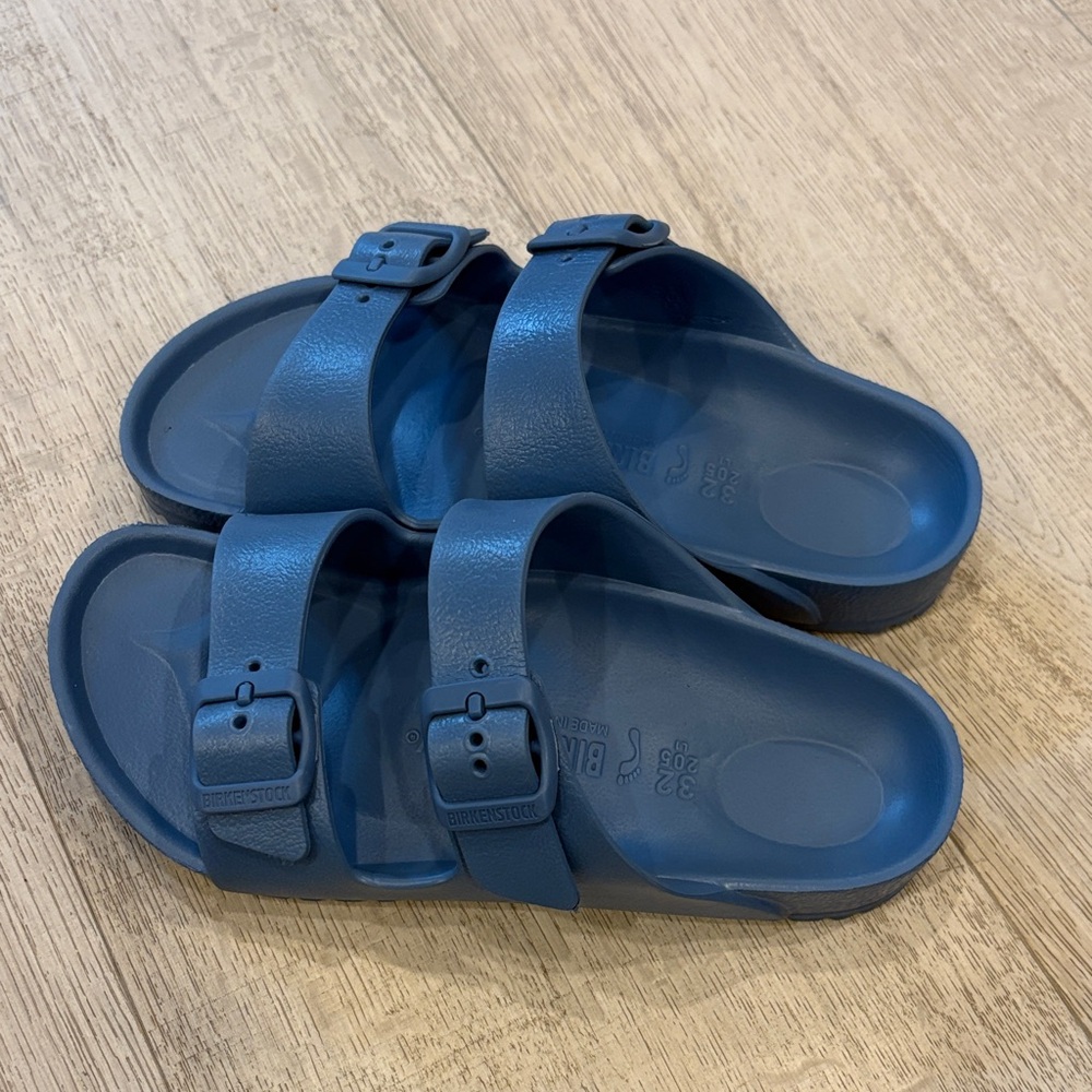Birkenstock Ocean Blue Buckle Slides
